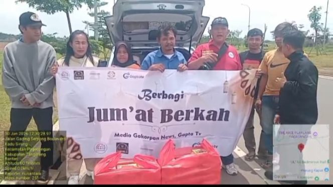 
 Jumat Berkah, GAKORPAN NEWS dan GAPTA TV Berbagi Nasi Bungkus untuk Pengguna Jalan
