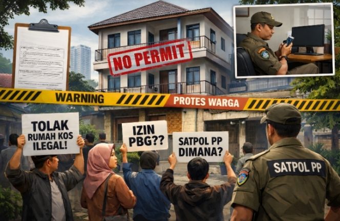
 Rumah Kos Diduga Tanpa PBG di Bumi Puspitek Asri Pagedangan Diprotes Warga, Pengawasan Satpol PP Disorot