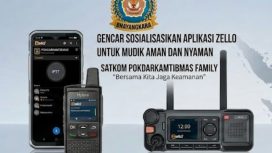 POKDARKAMTIBMAS FAMILY Manfaatkan Zello Walkie Talkie untuk Pantau Arus Mudik Secara Real Time