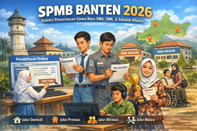 
 SPMB Banten 2026/2027 Resmi Dibuka, Berikut Kuota dan Mekanisme Seleksi Terbaru