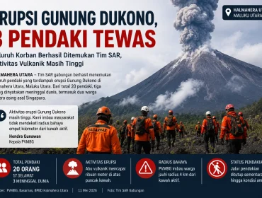 Aktivitas Gunung Dukono Meningkat, PVMBG Larang Warga Dekati Kawah Aktif