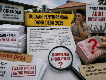 Minim Transparansi Pengelolaan Dana Desa di Kecamatan Petir, Publik mempertanyakan Kinerja Binwas Kecamatan Petir (Gambar ilustrasi Redaksi)