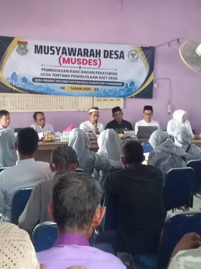 
 Pemdes Kramat Susun Perdes Pengelolaan Aset Desa Tahun 2026, Libatkan Seluruh Unsur Masyarakat