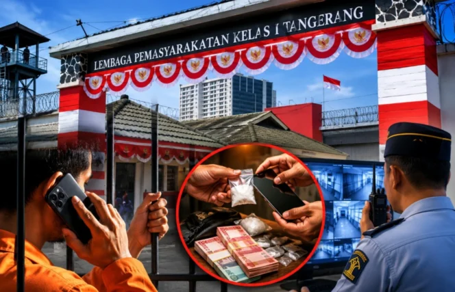 
 Gerbang Lembaga Pemasyarakatan Kelas I Tangerang di Kota Tangerang, Provinsi Banten, menjadi sorotan menyusul dugaan adanya narapidana yang mengendalikan jaringan peredaran narkotika dari dalam lapas. Foto: Ilustrasi/Red Gmanews.id