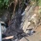 Terlihat dalam gambar air hitam dan berbau dari salah satu perusahaan mengalir ke sungai Cisadane (14/07/2026)