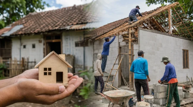 Gambar hanya ilustrasi : Bantuan bedah rumah tidak layak huni