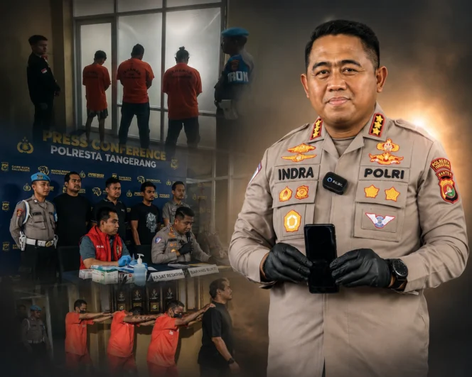 Polresta Tangerang mengamankan tiga pria setelah korban mengaku diminta menyerahkan uang agar sepeda motornya dapat dikeluarkan dari kantor perusahaan