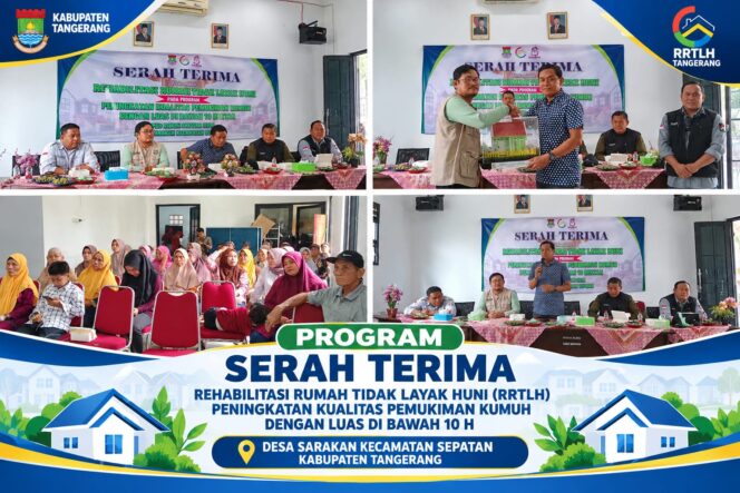 Serah Terima Kunci Program RTLH di Aula Kantor Desa Sarakan 